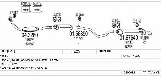 C260632007632 Mts Exhaust system