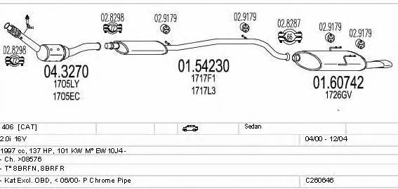 Mts C260646006577 Exhaust system C260646006577 C260646006577 Mts Exhaust system