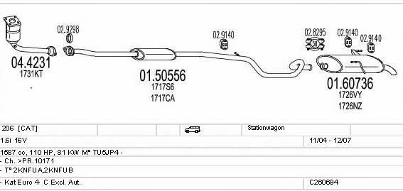 C260694010548 Mts Exhaust system