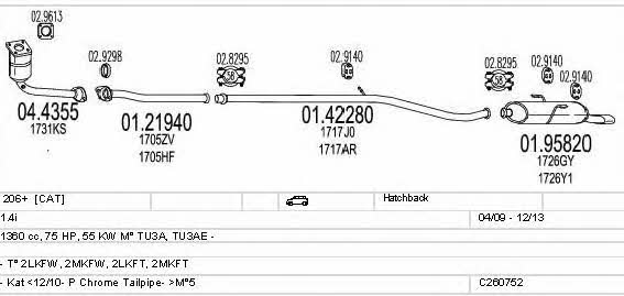 Mts C260752016367 Exhaust system C260752016367