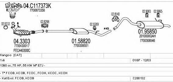 Mts C280132006677 Exhaust system C280132006677