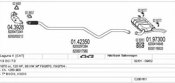 Mts C280161006714 Exhaust system C280161006714