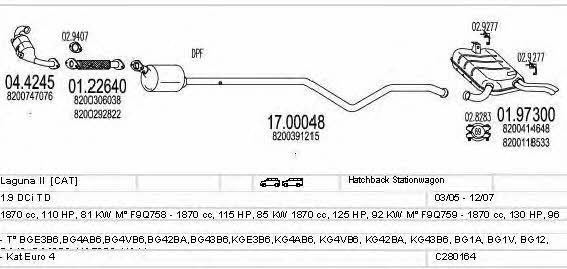 Mts C280164006720 Exhaust system C280164006720