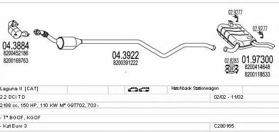 Mts C280165006721 Exhaust system C280165006721