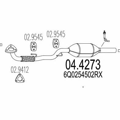 Mts 04.4273 Catalytic Converter 044273