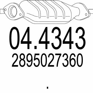 Mts 04.4343 Catalytic Converter 044343