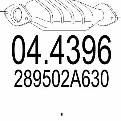 Mts 04.4396 Catalytic Converter 044396