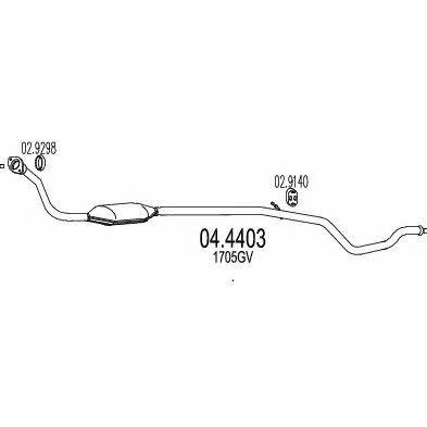 Mts 04.4403 Catalytic Converter 044403