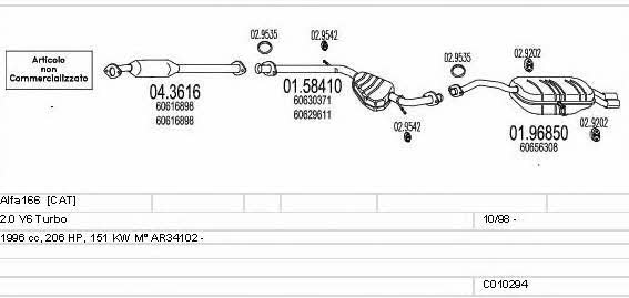  C010294007118 Exhaust system C010294007118