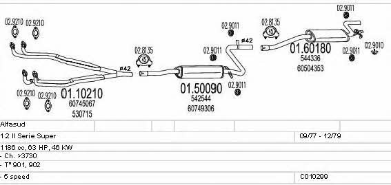  C010299007278 Exhaust system C010299007278