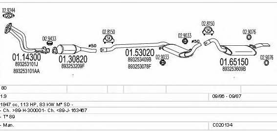 C020134000499 Mts Exhaust system
