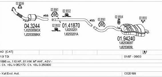 Mts C020199000565 Exhaust system C020199000565