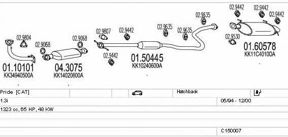Mts C150007002377 Exhaust system C150007002377