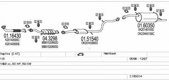  C150014002385 Exhaust system C150014002385