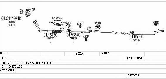 Mts C170001001424 Exhaust system C170001001424