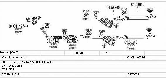 Mts C170002001425 Exhaust system C170002001425