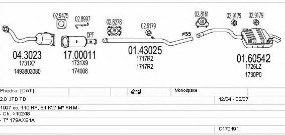 Mts C170191010034 Exhaust system C170191010034