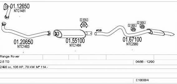 Mts C180084008608 Exhaust system C180084008608