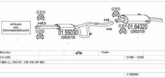 Mts C190006008498 Exhaust system C190006008498