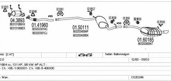 Mts C020249000620 Exhaust system C020249000620