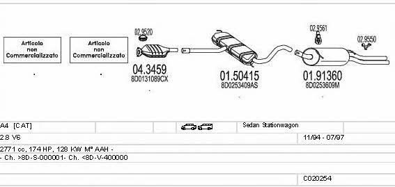  C020254000625 Exhaust system C020254000625