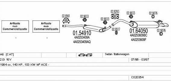  C020354008282 Exhaust system C020354008282