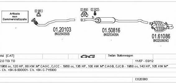  C020380015583 Exhaust system C020380015583