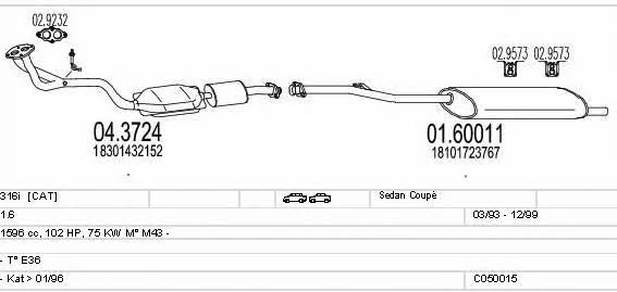  C050015000715 Exhaust system C050015000715