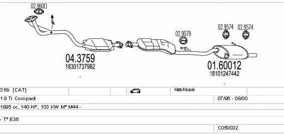 Mts C050032000732 Exhaust system C050032000732