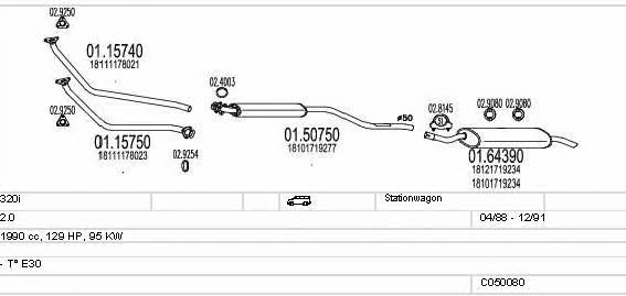 Mts C050080000778 Exhaust system C050080000778