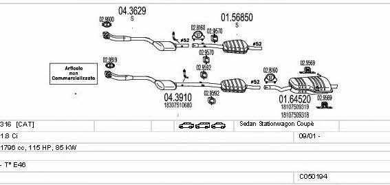 Mts C050194007717 Exhaust system C050194007717