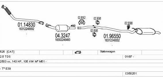 Mts C050251008017 Exhaust system C050251008017