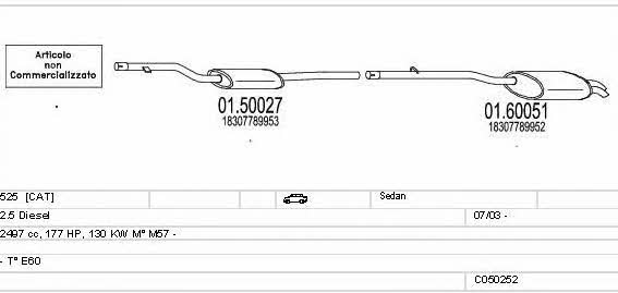 Mts C050252007795 Exhaust system C050252007795