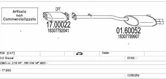 Mts C050259007804 Exhaust system C050259007804