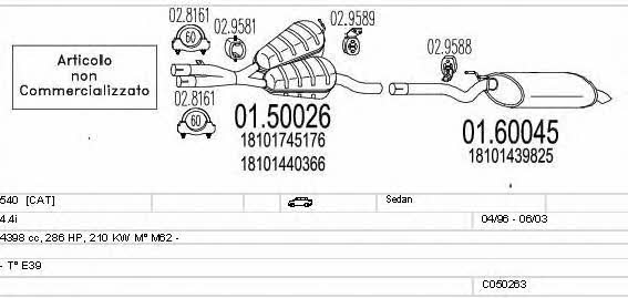  C050263008323 Exhaust system C050263008323