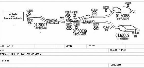  C050268009675 Exhaust system C050268009675