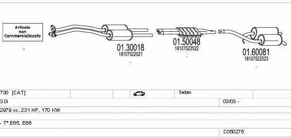 Mts C050275007786 Exhaust system C050275007786