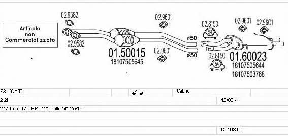 Mts C050319007241 Exhaust system C050319007241