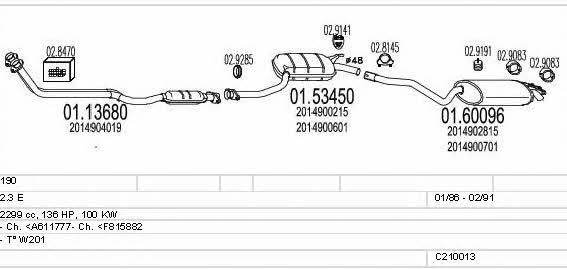 Mts C210013004966 Exhaust system C210013004966