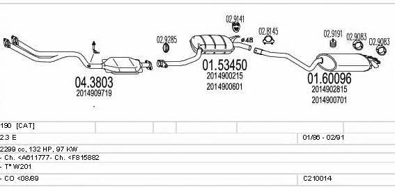 Mts C210014004967 Exhaust system C210014004967