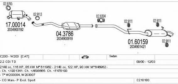 Mts C210180004275 Exhaust system C210180004275