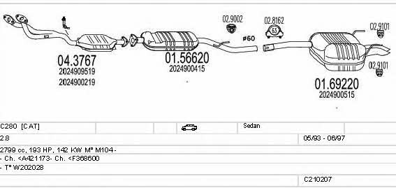 Mts C210207004318 Exhaust system C210207004318