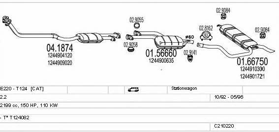 Mts C210220004336 Exhaust system C210220004336