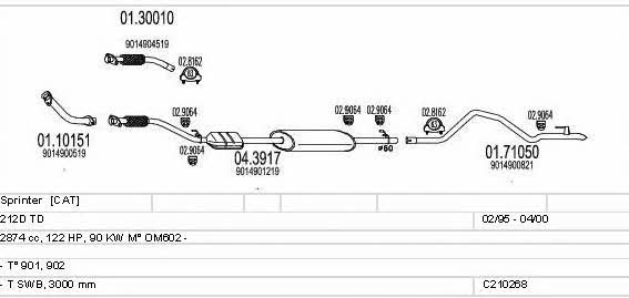  C210268004389 Exhaust system C210268004389