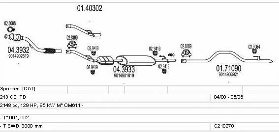  C210270004391 Exhaust system C210270004391