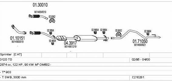  C210281004411 Exhaust system C210281004411