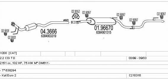 Mts C210316004461 Exhaust system C210316004461 C210316004461 Mts Exhaust system