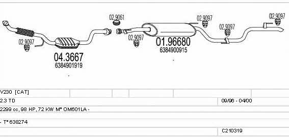 Mts C210319004464 Exhaust system C210319004464