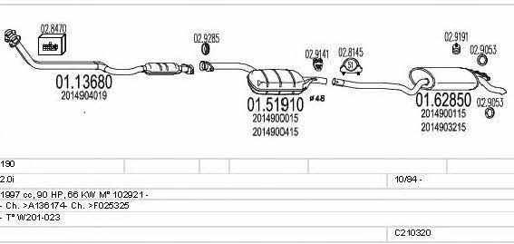 Mts C210320007891 Exhaust system C210320007891