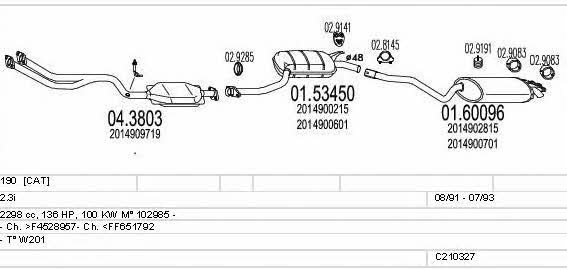 Mts C210327008852 Exhaust system C210327008852